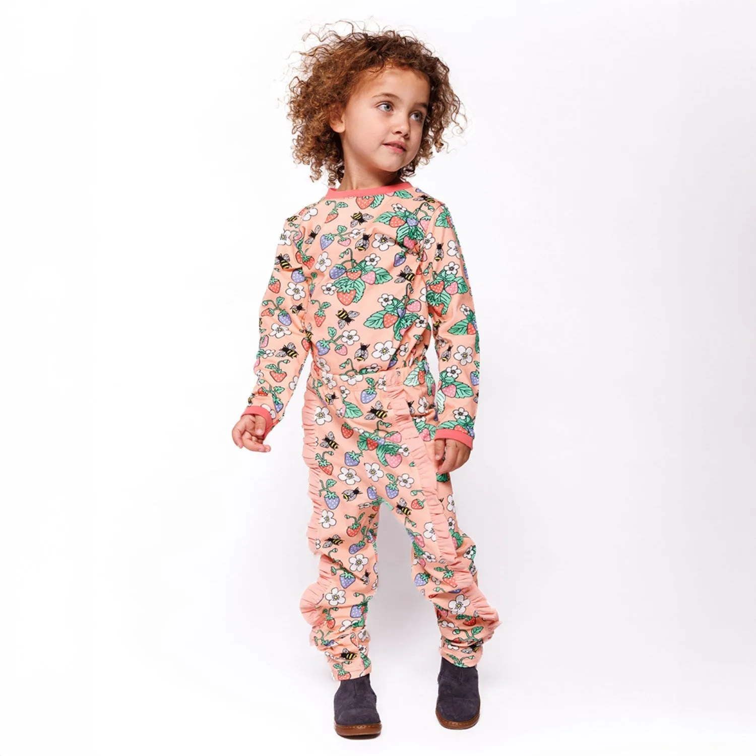 Småfolk Blossom Leggings With Jordbær
