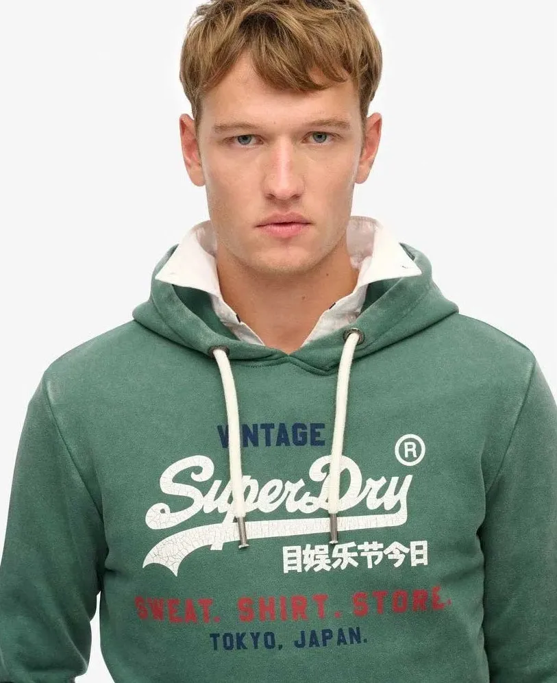 Superdry Vintage Logo Cali Relaxed Hoodie - International Pine