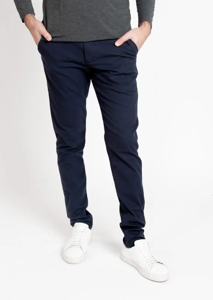 Tapered Trousers - Navy