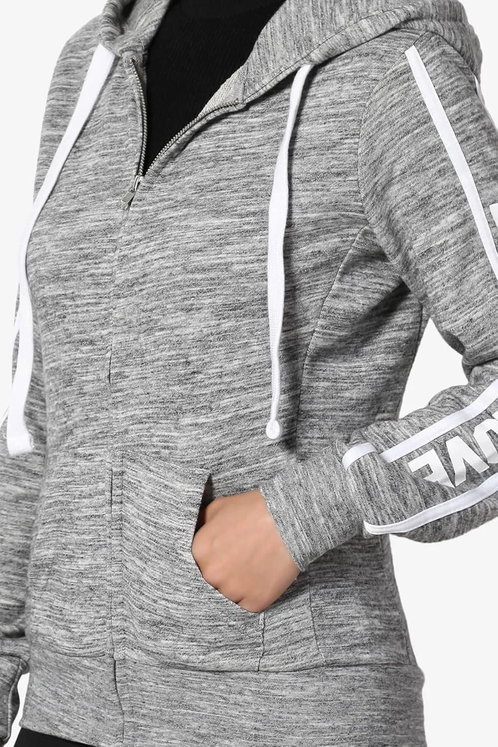 TheMogan Women's Essential Cotton Fleece Full Zip Hoodie Sweatshirt Relaxed Hooded Jacket