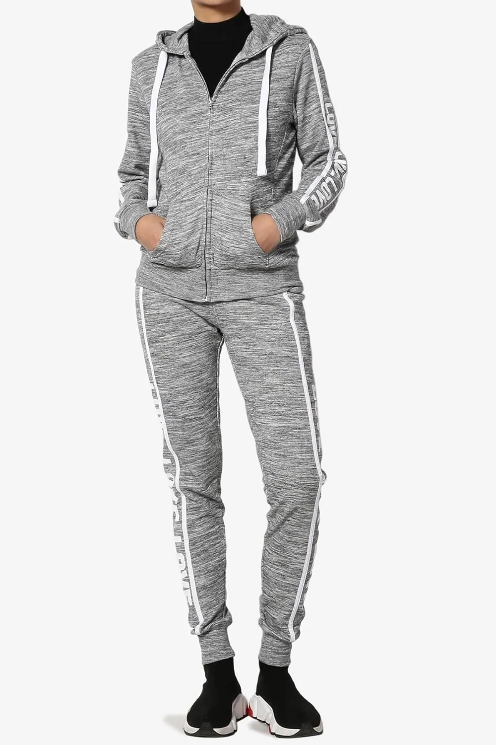 TheMogan Women's Essential Cotton Fleece Full Zip Hoodie Sweatshirt Relaxed Hooded Jacket
