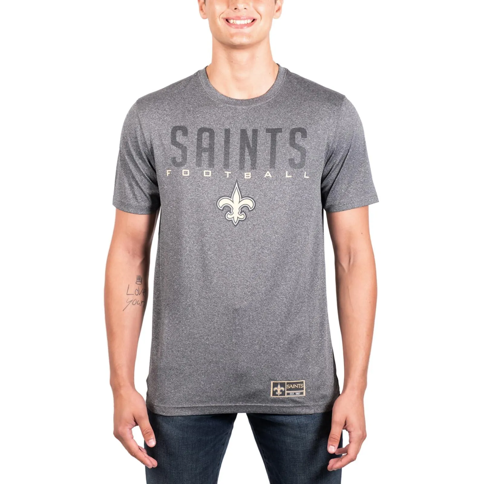 Ultra Game NFL Official Adults Super Soft Supreme Game Day T-Shirt - Unisex New Orleans Saints|New Orleans Saints