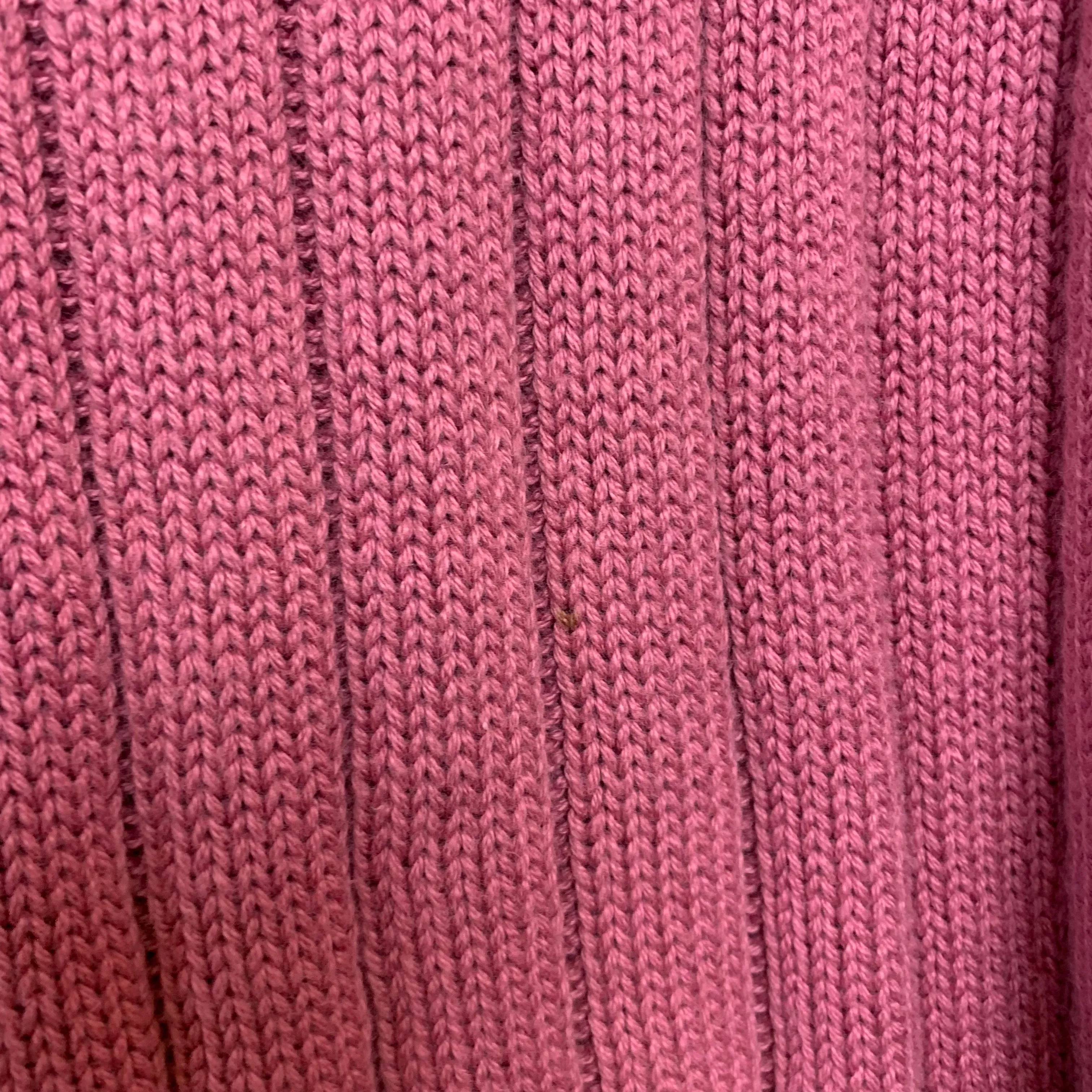 Vintage 90s Nowell's Chunky Knit Sweater Pink Large Made in the USA