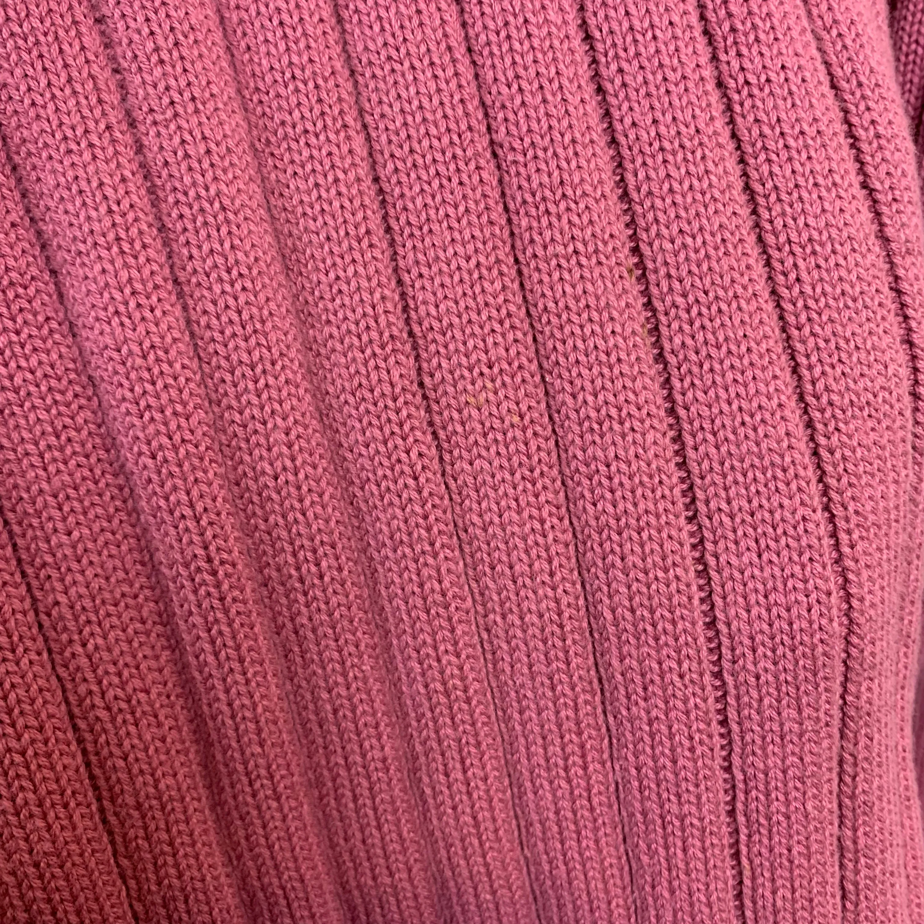Vintage 90s Nowell's Chunky Knit Sweater Pink Large Made in the USA