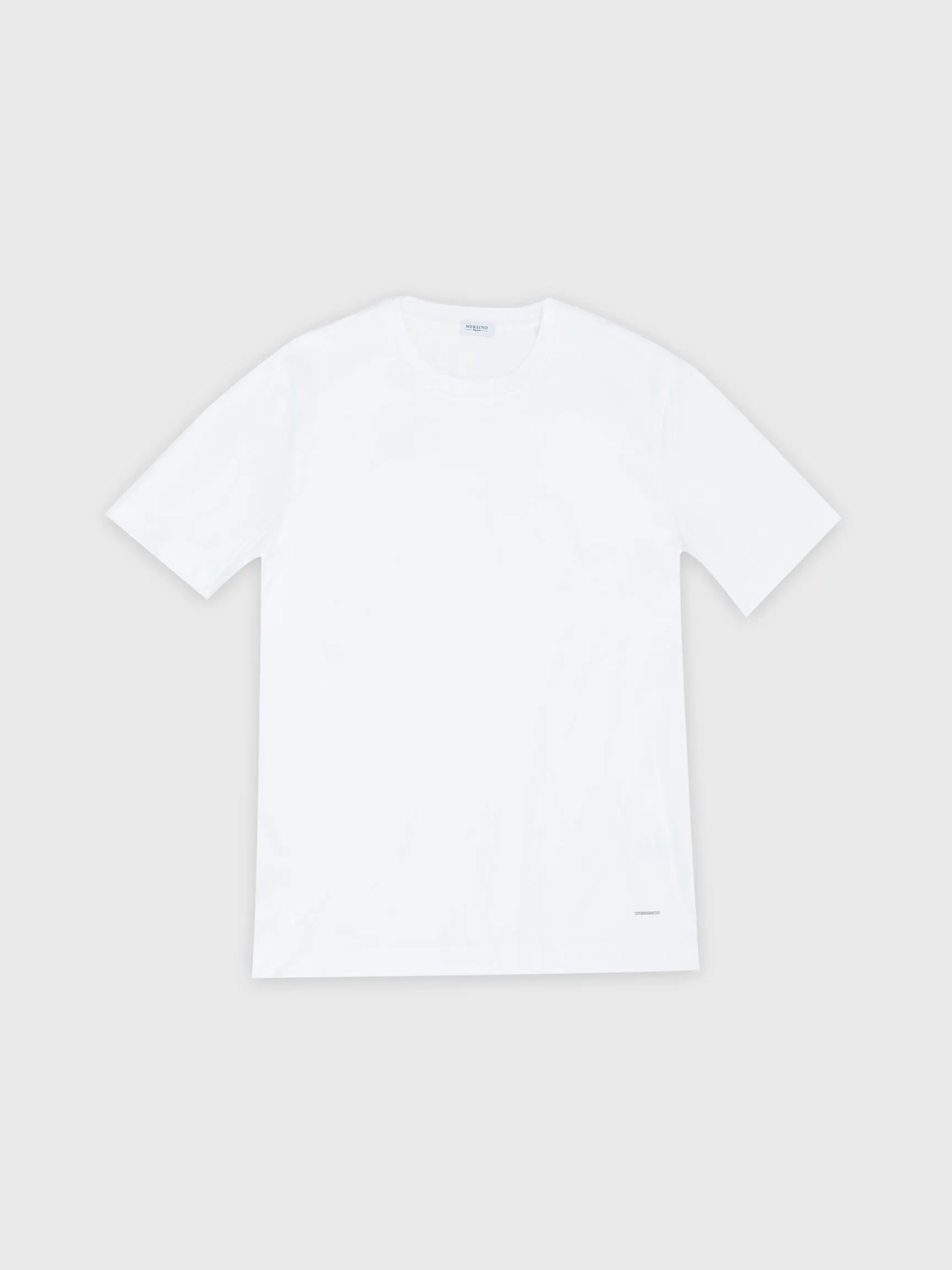 WHITE SOFT MERCERIZED COTTON T-SHIRT