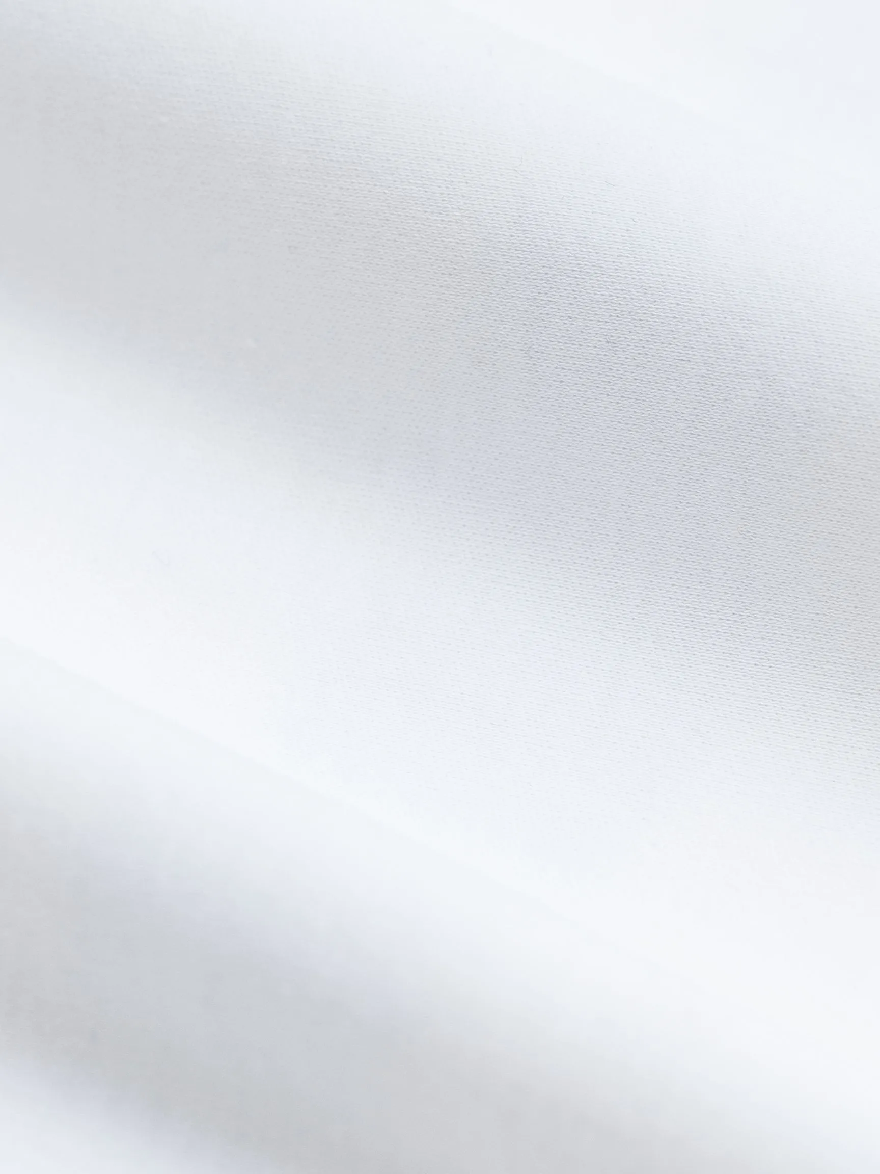 WHITE SOFT MERCERIZED COTTON T-SHIRT