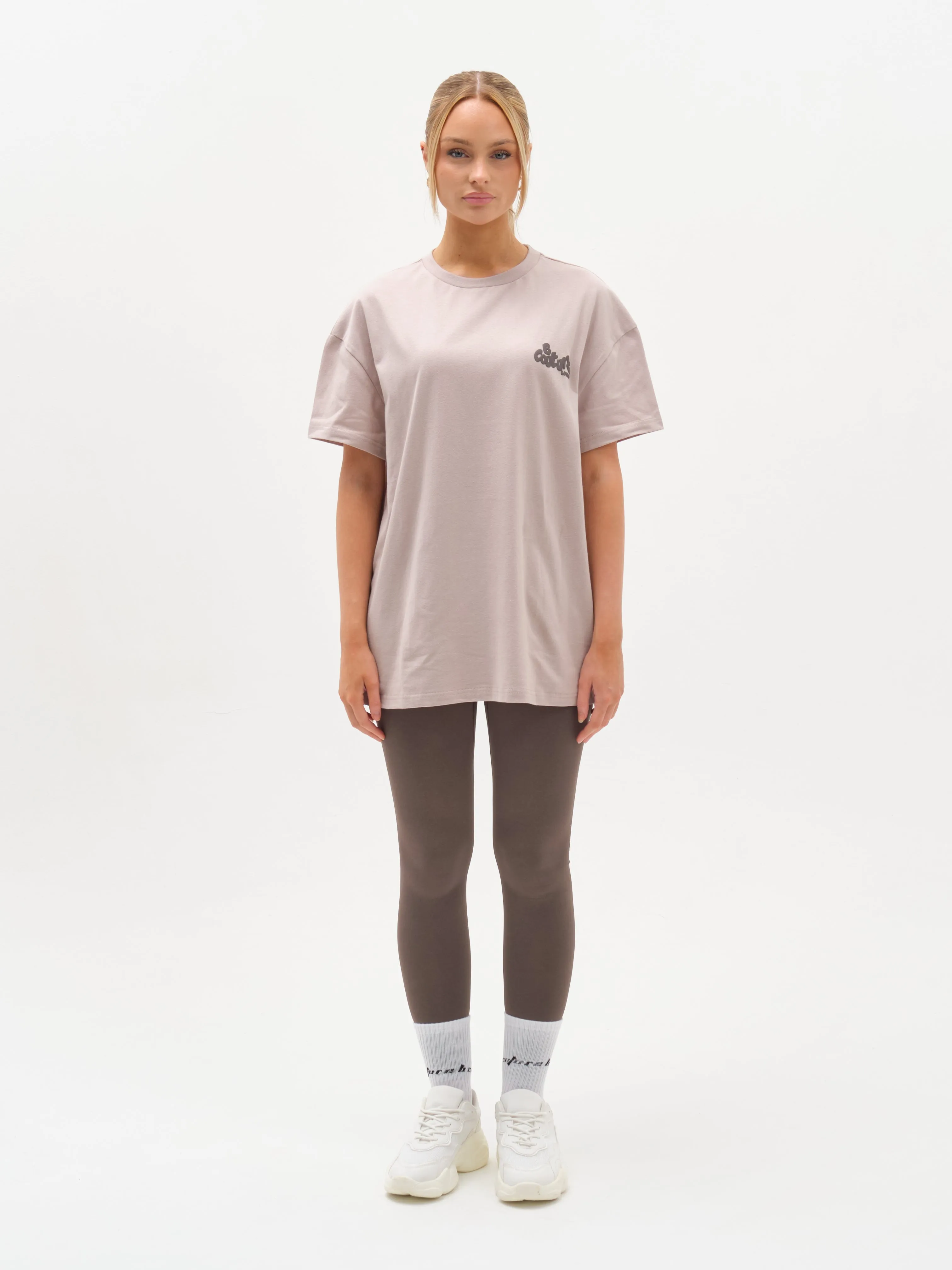 Windsor T-Shirt & Leggings Set - Mocha / Grey