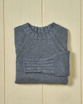 Women's Quaker Crewneck Sweater in Denim Mix