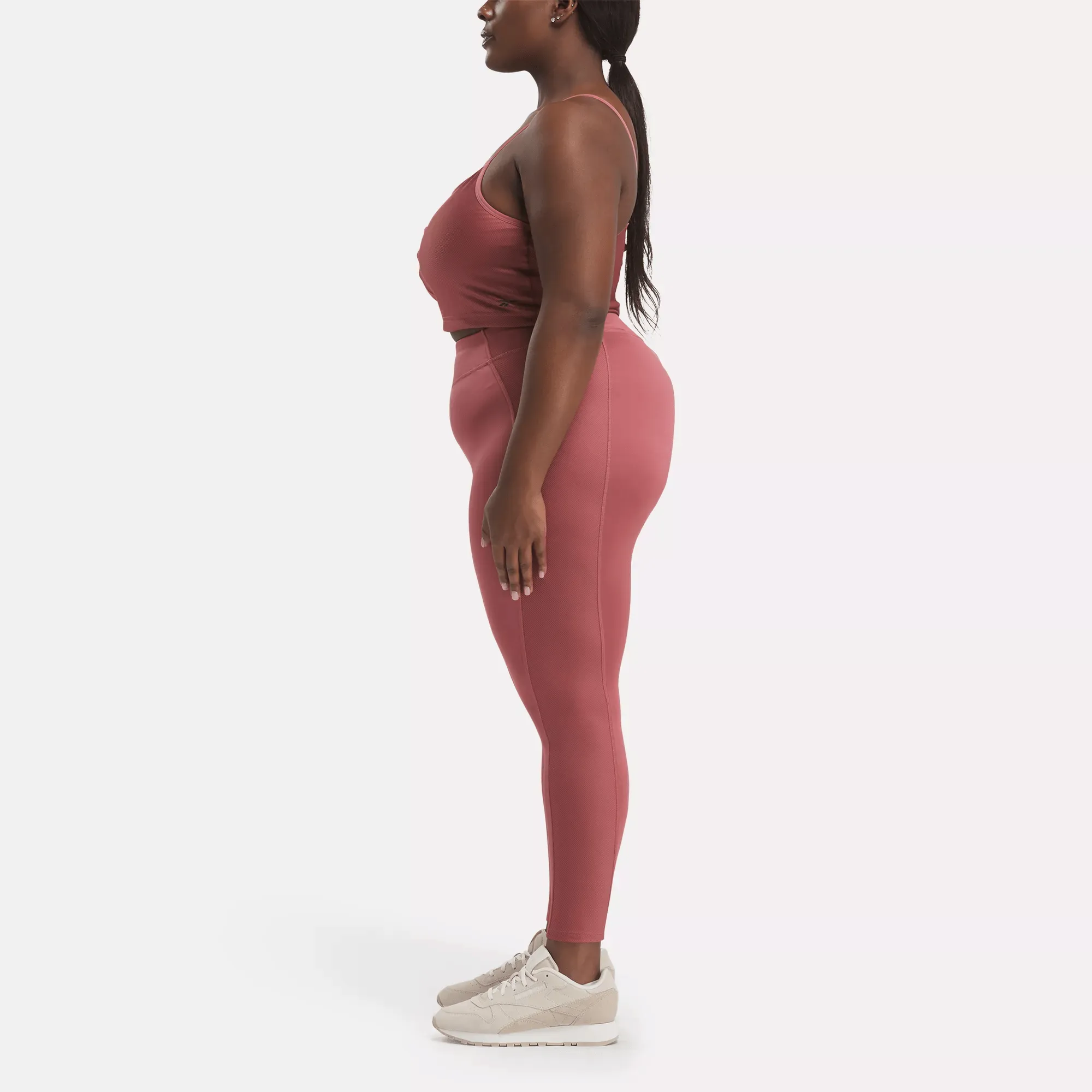 Women's Yoga High-Waisted Performance Rib Leggings (Plus Size)